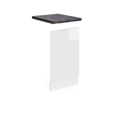 Vicco Façade Blanc Haute brillance 45cm , PT Anthracite