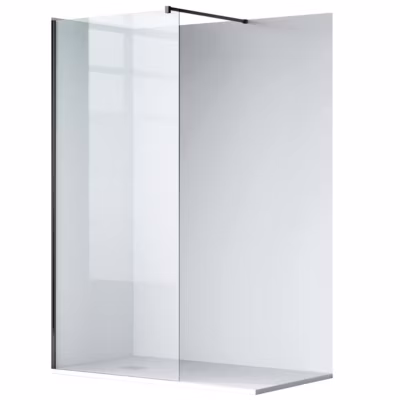 Balneo Paroi de douche À l&rsquo;italienne 80x200cm, En 8mm Verre Anticalcaire, Avec Barre De Fixation, Beira
