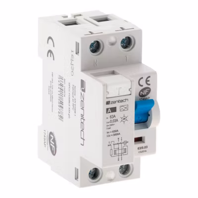 Interrupteur différentiel 63/2 30mA Type A NF – Zenitech