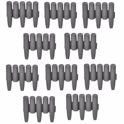 Kit de 20 Palissades Espot gris foncé 540 cm casa.pro