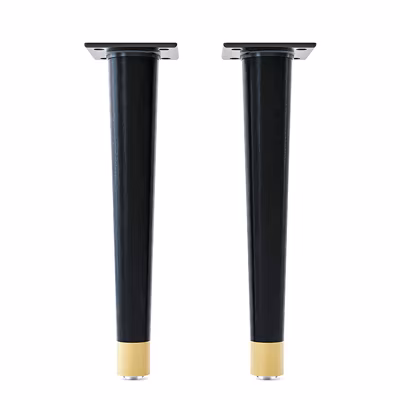 Lot de 2 pieds de table basse Libra – couleur hêtre noir Hauteur : 30 cm