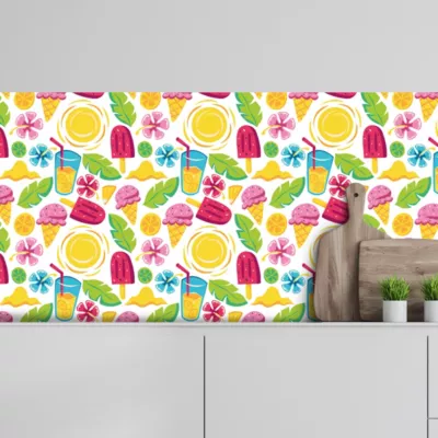 Crédence adhésive ice cream summer 60x300cm
