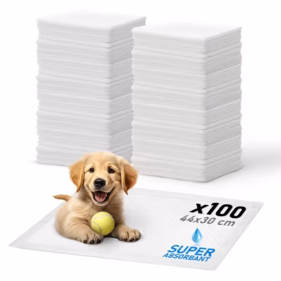 Iris Ohyama, Tapis d&rsquo;éducation et dressage, pour chiens et chiots de 3 kg maximum, NS-100R, Blanc