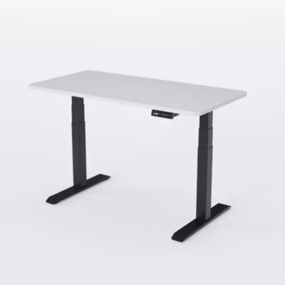 AUM WORLD Bureau Assis Debout Électrique, 160×70, DIY, 2 moteurs, 8 Mémoires, Sécurité Enfant, 62-127cm, Charge 120kg, Noir, Blanc