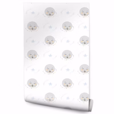 Papier Peint Pour Chambre D&rsquo;Enfant LUNES Etoiles