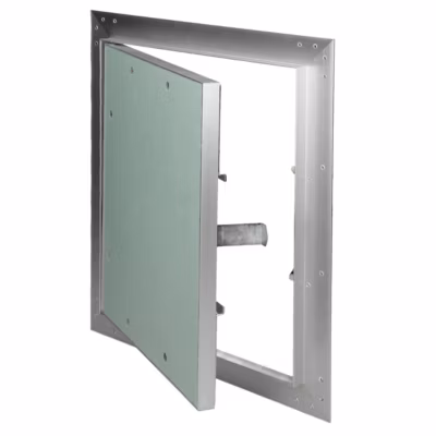 Trappe de visite ECD Germany 250×300 mm aluminium/vert charnière de porte à droite ou à gauche