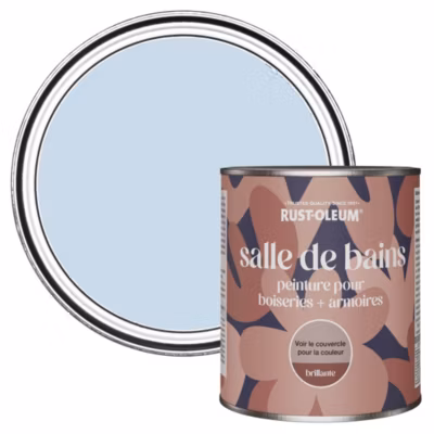 Peinture Bleue pour Boiseries de Salle de Bains, Brillante – RUST-OLEUM – Ciel bleu 750ml