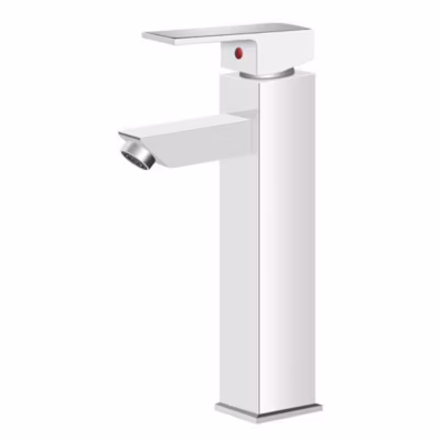 SILLA Mitigeur lavabo moderne bec haut en Laiton, économie d&rsquo;eau, Chromé