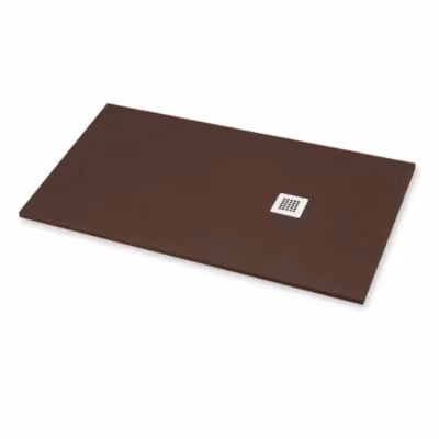 Receveur de Douche 100X170 cm Ligne Vulcano Fin Couleur Chocolat Ral 8017 en Résine Synthétique et Poudre de Marbre  – FRASCIO