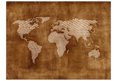 Papier peint intissé panoramique carte du monde geographical discoveries 200×154 cm