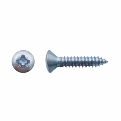 250 Vis à Tôle Tête Fraisée Bombée Pozidriv 5.5 x 31.7 mm – DIN 7983 – Zingué blanc – D-Work