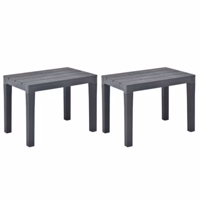 Banc de jardin – vidaXL – Anthracite – Plastique – 60×38,5×45 cm – Résistant aux intempéries