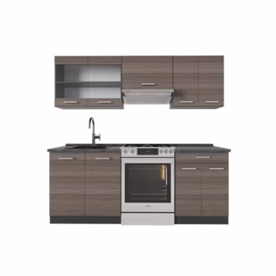 Vicco Cuisine Gris noble/Anthracite 200cm , PT Anthracite
