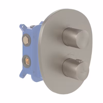 Façade thermostatique VILLEROY ET BOCH Antao Brushed Nickel Matt + corps encastré