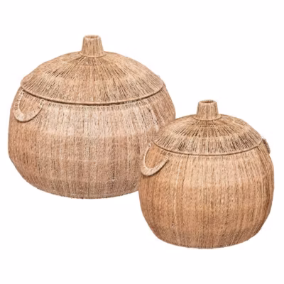 Set de 2 paniers ronds Balaya – jute – Atmosphera