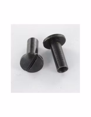 Ecrou Relieur Tête bombée Fendue M4X12 5X14 Acier zingué noir – 1 pièce