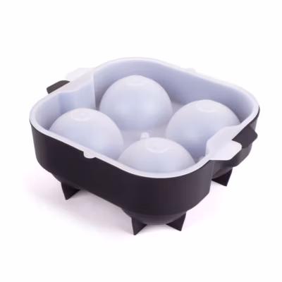 Moule à glaçons ronds XXL 7 cm Noir – Chill par Koala