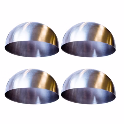 Lot de 4 Dômes de Présentation « Wind » 8cm Argent