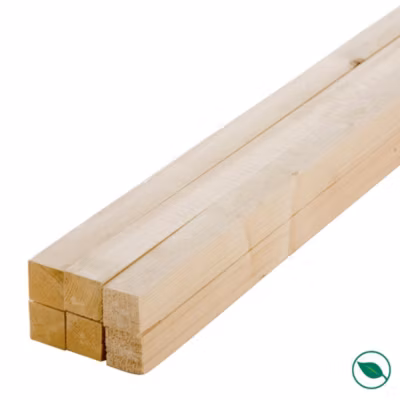 Lot de 6 tasseaux sapin rabotés 2400 x 34 x 34 mm