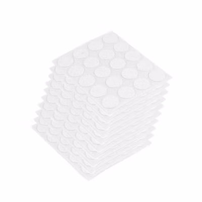 Emuca Lot de 1000 cache-vis, adhésifs, diamètre 13mm, plastique, blanc