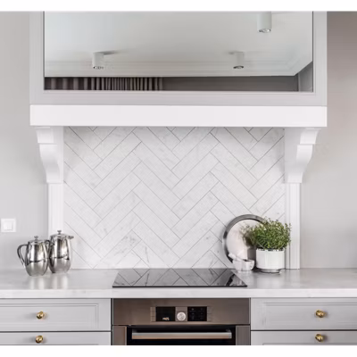 Carrelage mur effet marbre blanc mate 7,5×30 cm CARRARA