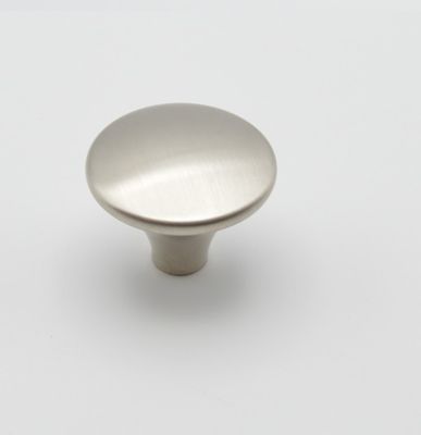 Bouton de meuble en zamac D 30 mm NICKELE BROSSE
