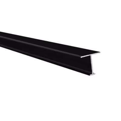 Profilé H pour façade de placard pour un effet japonisant, permet de lier deux panneaux Lg 1.5m (1500 x 19 x 24 mm, Noir Mat)