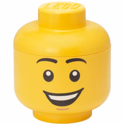Mini-boîte de rangement en forme de tête de lego – Joyeux