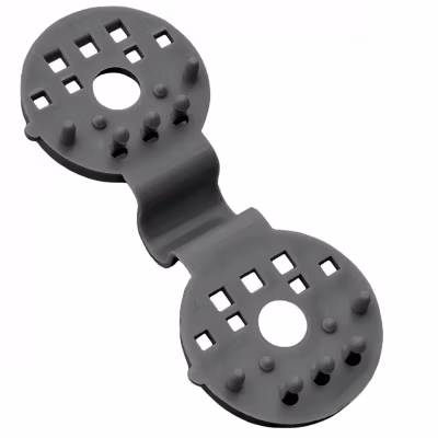 Lot de 50 clips de fixation pour brise vue, bâche ou toile d&rsquo;ombrage  – Gris – Linxor
