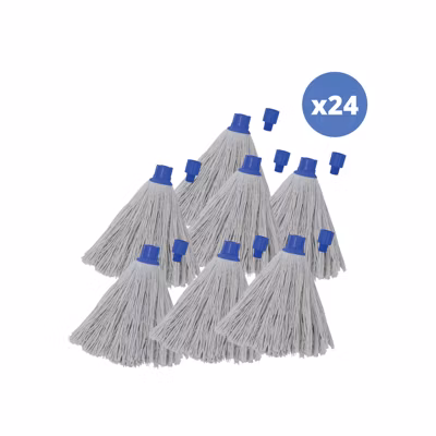 Lot de 24 franges en viscose bleu