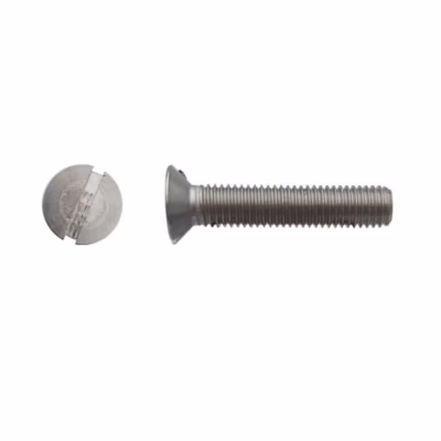 50 Vis Métaux Tête Fraisée Fendue 12 x 60 mm – DIN 963 – Inox A4 – D-Work