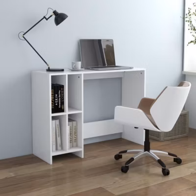 vidaXL Bureau d&rsquo;ordinateur portable Blanc 102,5x35x75 cm Aggloméré