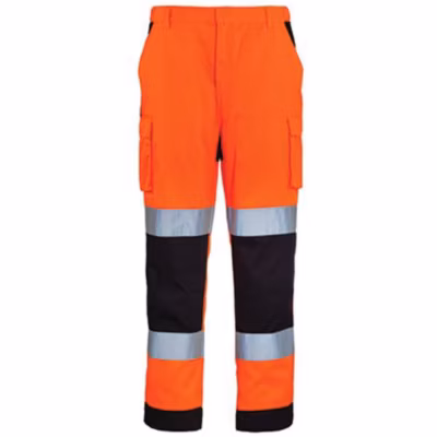 Pantalon de travail homme à haute visibilité multipoches PATROL hi-viz orange/marine T2XL – COVERGUARD – 7PAOPXXL