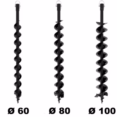 Lot de mèches SEMI-PROFESSIONNELLES 60 + 80 + 100 mm pour tarière thermique – SURICUT