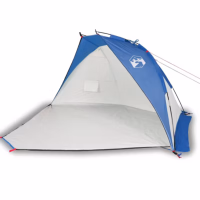 Tente de plage bleu azuré 268x223x125 cm 185T polyester vidaXL