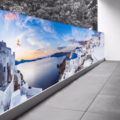Brise vue Trompe l&rsquo;oeil – 100×325 cm – Santorin 3617689696713
