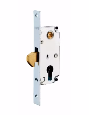 Boitier de serrure encastrable à cylindre pour portail, axe 30mm, bouts carrés, zingué – THIRARD