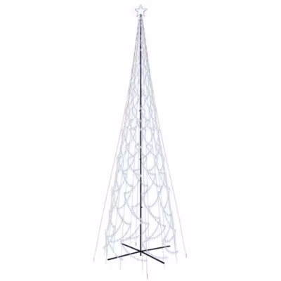 Arbre de Noël cône 3000 LED Blanc froid 230×800 cm vidaXL