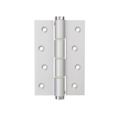Charnière simple action à ressort, 120X40 mm, en aluminium anodisée argent, pour porte de 40 mm