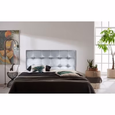 Tête de lit en similicuir Silver Iris 90