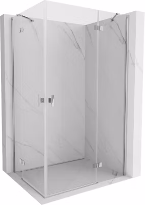Mexen Mist-H Duo cabine de douche pivotante droite 90 x 110 cm, transparent, chrome – 8A5-090L-110P-01-00