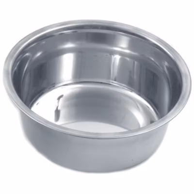 Gamelle en inox 1.6 litre, D 21 cm,  pour chien