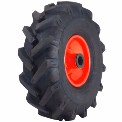 3.00×4 Open Centre Cleated Rotovator Lug Ind Plant Tyre 25mm Roller Bearing Rim