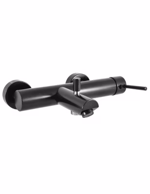 Mitigeur baignoire mural SEINA en laiton noir mat-Noir-Sans douchette-Noir–21.2 –