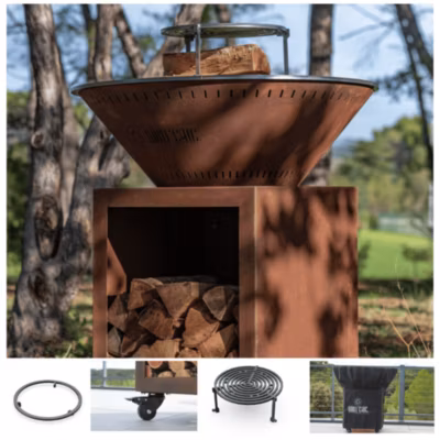 Pack Printemps Brasero Classique Corten 83 Double Cuve
