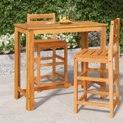 vidaXL Table de bar de jardin 120x60x105 cm Bois d&rsquo;acacia solide 319701