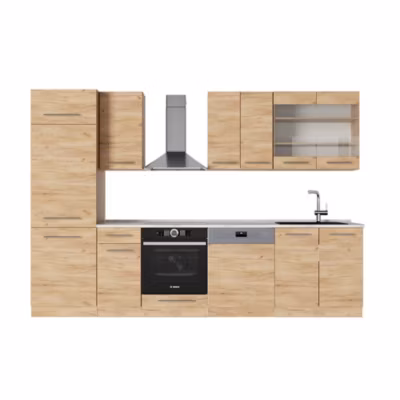 Vicco Cuisine Chêne de force doré 300cm , PT Marbre