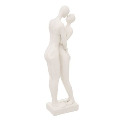 Statuette Couple – résine – blanc – H33 cm – Atmosphera