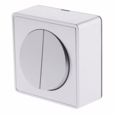 Interrupteur double va et vient saillie – silver – Vulco