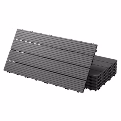 Carrelage terrasse dalles 60×30 cm 3 m² carrelage jardin aspect bois anthracite